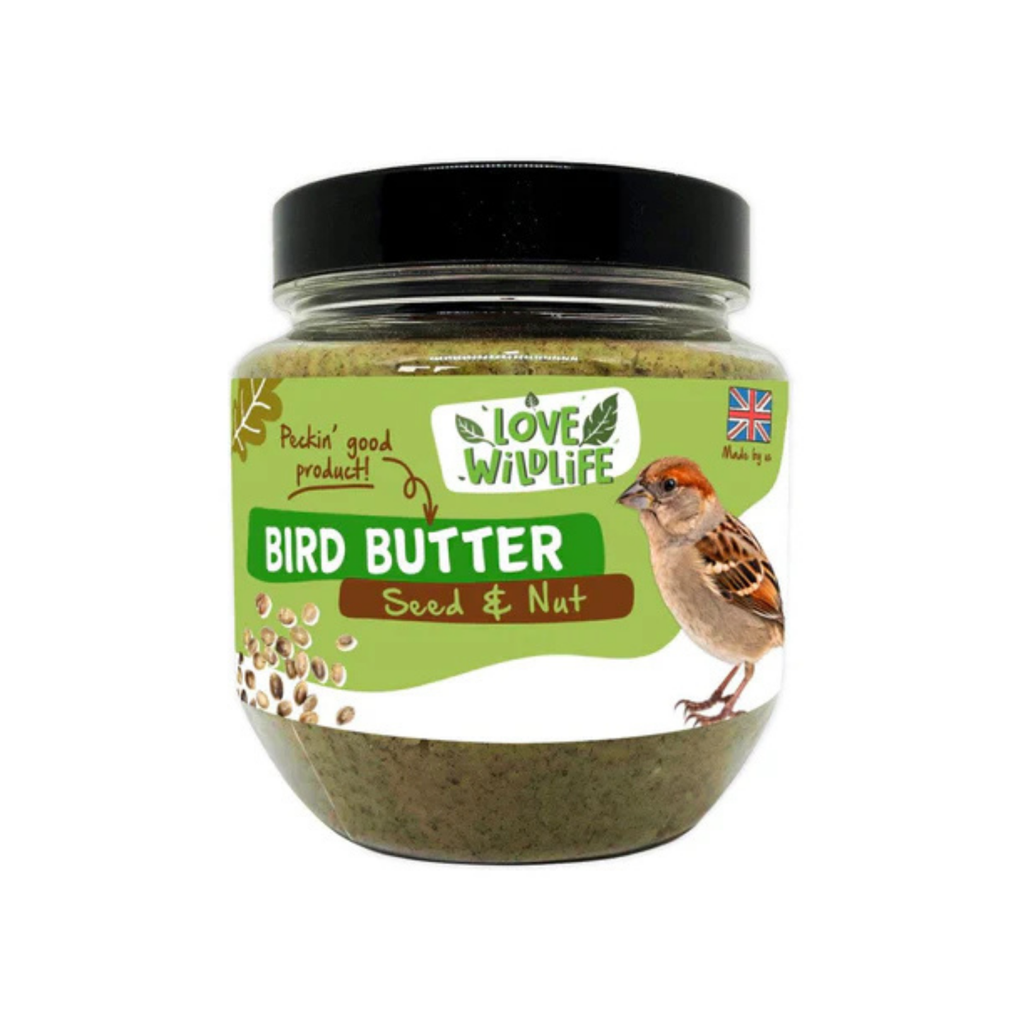 Jar of Natures Grub Seed and Nut Bird Butter 